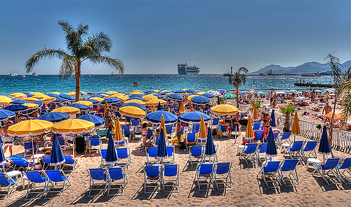 La plage "privée" de Cannes par lucbus