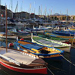 Beautiful colored French fishing boats by Sander Pot - Nice 06000 Alpes-Maritimes Provence France