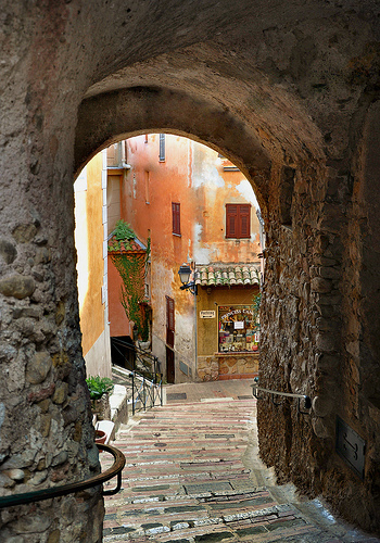 Escalier ruelle - Roquebrune by Charlottess