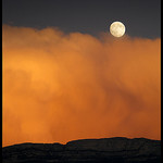 Pleine lune orangée by Michel-Delli - Digne les Bains 04000 Alpes-de-Haute-Provence Provence France