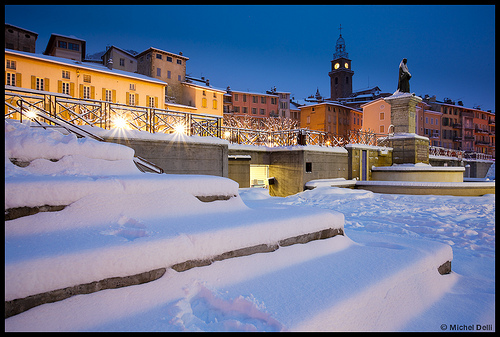 Digne les Bains sous la neige by Michel-Delli