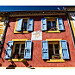 Façades colorées de Gréoux by Olivier Faugeras - Greoux les Bains 04800 Alpes-de-Haute-Provence Provence France