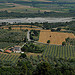 La vallée de la Durance et ses champs vue de Lurs par Michel Seguret - Lurs 04700 Alpes-de-Haute-Provence Provence France
