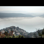 Brouillard sur le Lac et le village de Sainte-Croix-du-Verdon by Alain Cachat -   Alpes-de-Haute-Provence Provence France