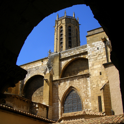 St Sauveur Cathedral from the cloisters by perseverando