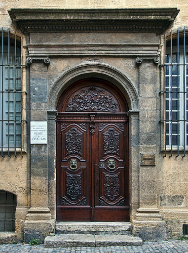 Old Carved door in Aix-en-Provence by philhaber