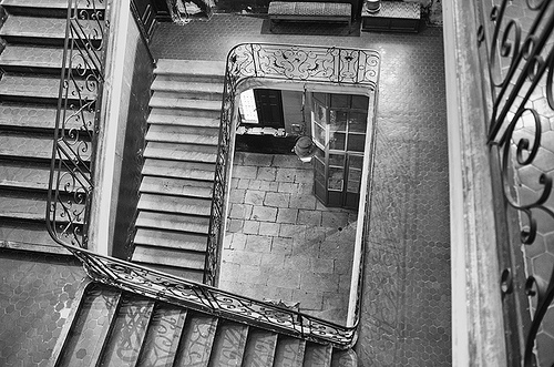 Stairwell in an old house by dominique cappronnier