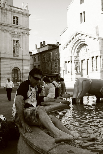 Baignade à Arles par OrliPix