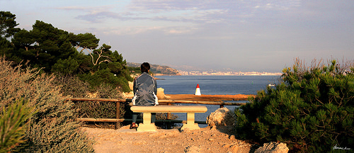 Pause en admirant le paysage par alain bordeau 2