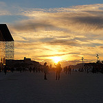 Coucher de soleil - Spectacle de fin de journée à Marseille la Joliette by sabinelacombe - Marseille 13000 Bouches-du-Rhône Provence France