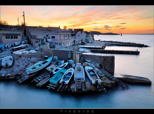 Anse de Malmousque, petit port de Marseille par Fredorod