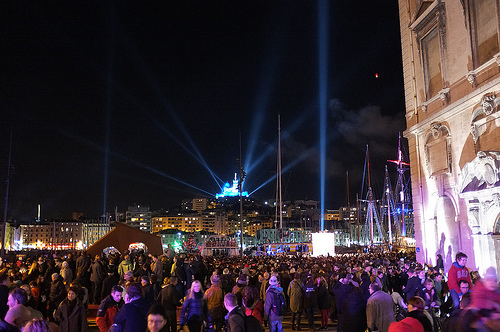 Notre Dame de la Garde drapée de lumière - Marseille 2013 : Opening Night by polbar