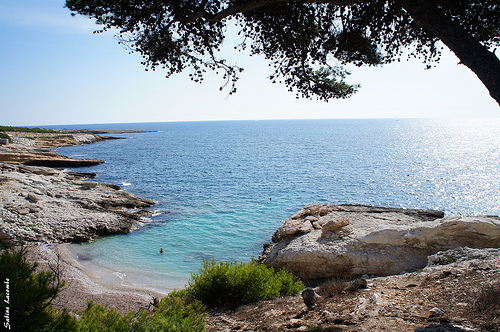 Plage et récifs de Sausset les Pins par sabinelacombe