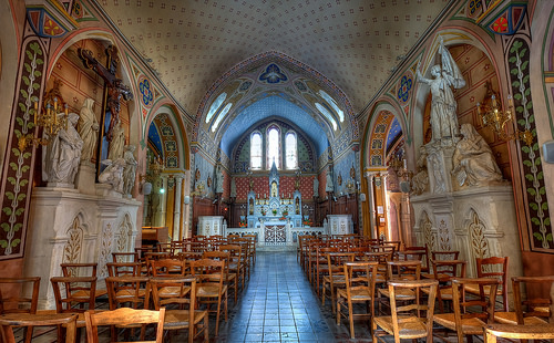 Intérieur de l'église d'Aiguèze par deltaremi30