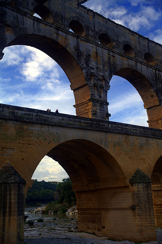 Les arches du Pont du Gard par Alexandre Santerne