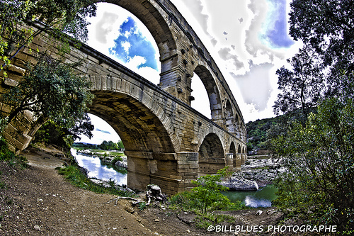 Pont du Gard en fish eye by Billblues