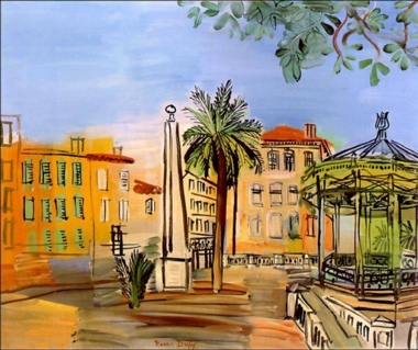 Raoul Dufy (1877-1953). La place d'Hyères. Hyères, Var. par Only Tradition