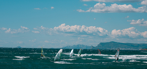 Mistral et Mer de surfeur par Macré stéphane