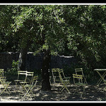 Chaises à l'ombre à l'Abbaye de Thoronet by michel.seguret - Le Thoronet 83340 Var Provence France