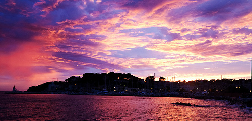 Ciel rose de Sanary-sur-Mer par Macré stéphane