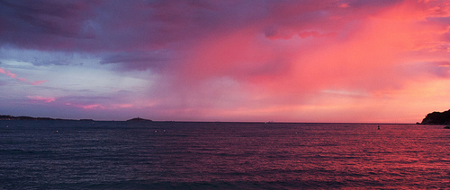 Ciel rose de Sanary-sur-Mer par Macré stéphane