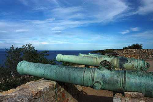 Keeping an eye to the sea from the citadel of St-Tropez by Sokleine