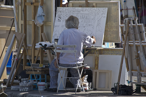 Peintre à Saint-Tropez by Massimo Battesini