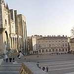 Avignon : Place du Palais en fin d'après midi par cpqs - Avignon 84000 Vaucluse Provence France
