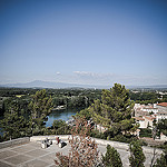 Vu du Rocher des doms sur le Rhône et le Mont-Ventoux by Joël Galeran - Avignon 84000 Vaucluse Provence France