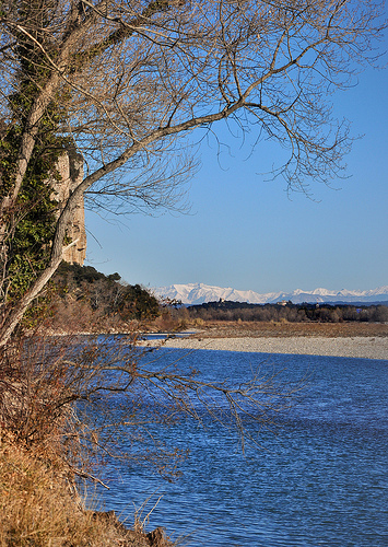 Au loin, les Alpes - Durance par Charlottess