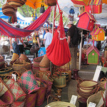 Baskets for sale on Bédoin market by Sokleine - Bédoin 84410 Vaucluse Provence France