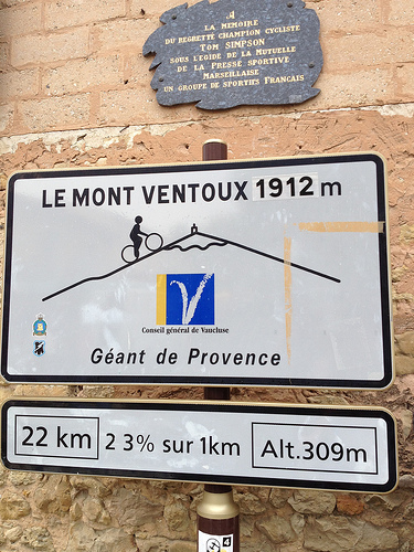 Départ du mont-ventoux à Bédoin : 22 km... par gab113