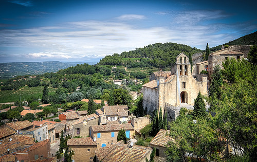 Les toits de Gigondas et son clocher par deltaremi30