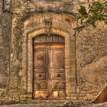 Old Doorway in Provence by C.R. Courson - Gordes 84220 Vaucluse Provence France