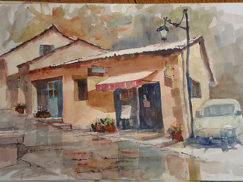 Aquarelle de Provence : Joucas par skschang