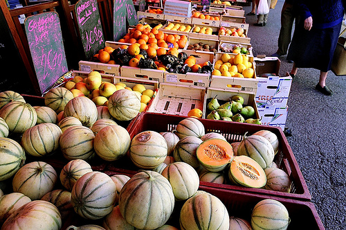 Market - Melone and other Fruits by wanderingYew2