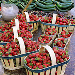 Strawberries - L'Isle-sur-la-Sorgue market by wanderingYew2 - L'Isle sur la Sorgue 84800 Vaucluse Provence France