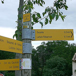 Hike - trail signs by fred chiang - Lafare 84190 Vaucluse Provence France