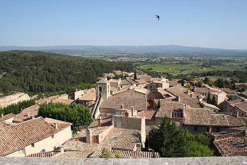 Le Barroux as seen from the castle. by DrBartje