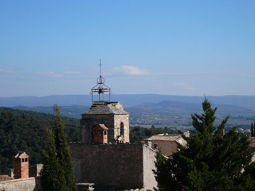 The church in Le Barroux, Provence by jontolton