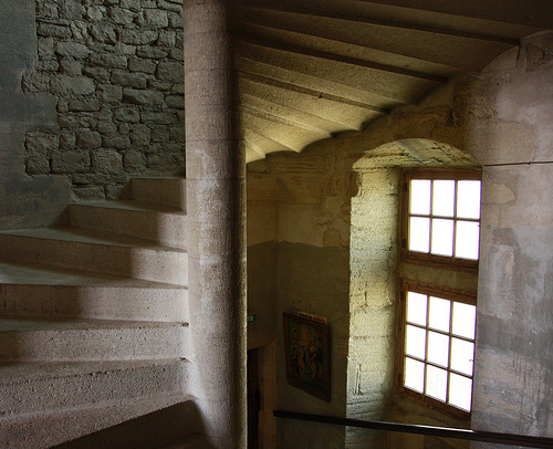 L'escalier du Château du barroux par michelg1974