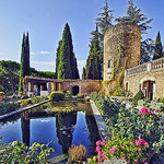 On the veranda of the Château de Lourmarin par philhaber - Lourmarin 84160 Vaucluse Provence France