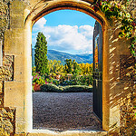 An Open Doorway of the Château de Lourmarin by philhaber - Lourmarin 84160 Vaucluse Provence France