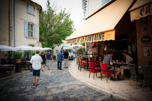 Lourmarin, Brasserie de la Fontaine by Ann McLeod Images