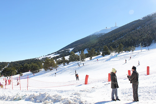 Ski au Mont Serein - face Nord du Ventoux by gab113