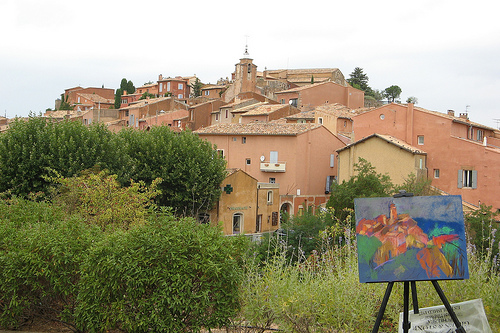 Peinture à Rousillon by mistinguette18