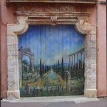 Painting on a Door - Roussillon 2008 by curry15 - Roussillon 84220 Vaucluse Provence France