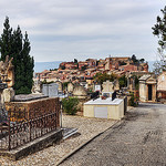 View of Roussillon from the cemetery by philhaber - Roussillon 84220 Vaucluse Provence France
