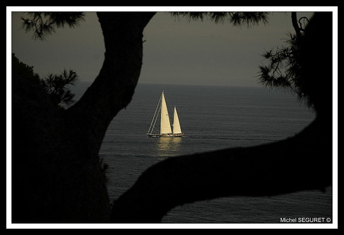 Voilier au milieu des banches by michel.seguret