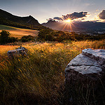 Blurred Fields by DBPhotographe - Sisteron 04200 Alpes-de-Haute-Provence Provence France